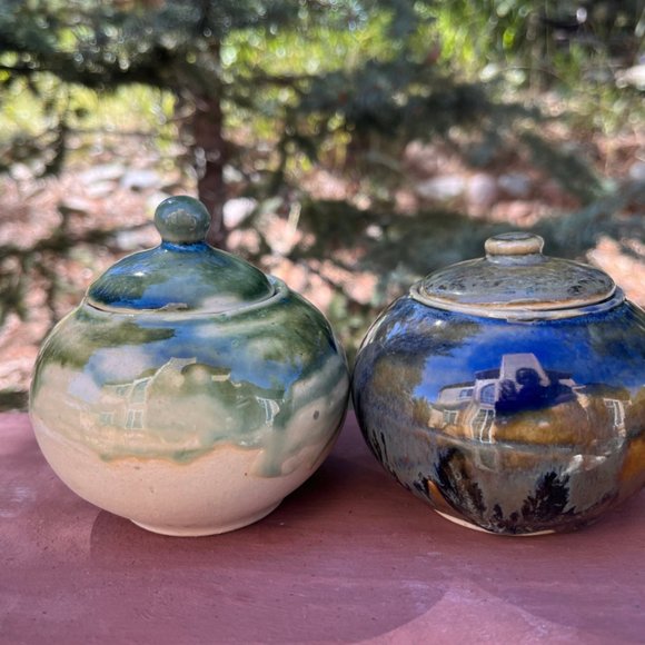 Handmade Ceramic Jar with Lid - Picture 6 of 7